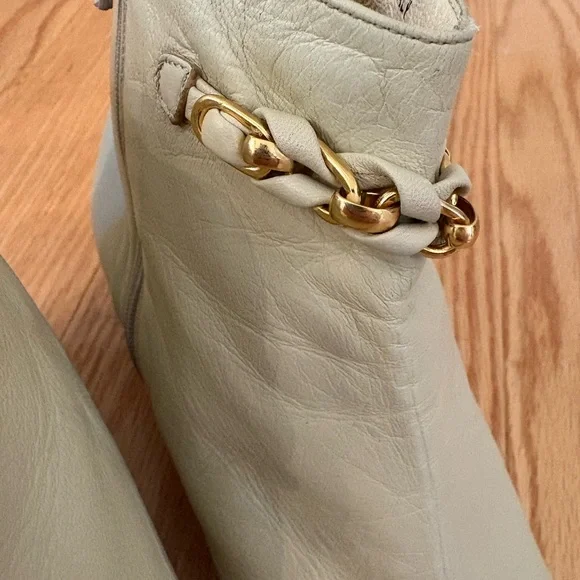 Vintage Bally Soft Leather Cream Ankle Boots GUC Sz 9 - Picture 6 of 11